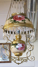 Victorian Hand Painted Hanging Light Fixture