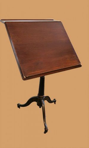 Antique Walnut and Cast Iron Drafting Table