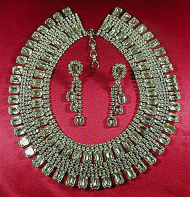 SORRELL RHINESTONE NECKLACE AND EARRINGS