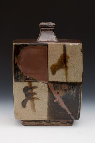 Hamada Shoji (Founder of Mingei, Mashiko), Square Bottle-Vase