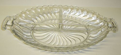 Fostoria Crystal COLONY 10 3/4 In 3 Section RELISH DISH