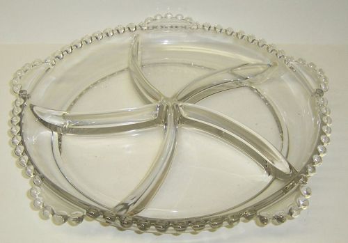 Imperial Crystal CANDLEWICK 5-Part Pinwheel Section RELISH TRAY