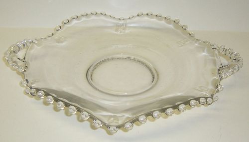 Imperial Crystal CANDLEWICK 9 7/8 Inch CRIMPED 2-Handled PLATE