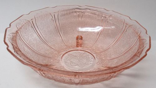 Jeannette Pink CHERRY BLOSSOM 10 1/2 In Three-Footed LARGE BOWL