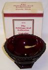 Avon Ruby Red 1876 CAPE COD Footed CANDY DISH in Original Box