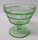 Jeannette Depression Glass Green DORIC 3 1/2 Inch Footed SHERBET