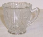 Jeannette Glass Crystal IRIS and HERRINGBONE DEMITASSE CUP-Only
