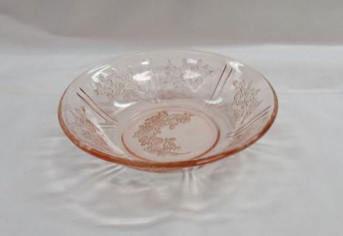 Federal Depression Glass Pink SHARON, Cabbage Rose, 6 In CEREAL BOWL