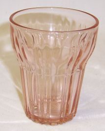 Hocking Depression Glass Pink OLD CAFE 3 1/4 Inch JUICE TUMBLER