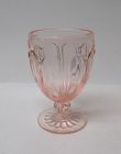 Hocking Glass Pink COLONIAL Knife and Fork 4 In 5 Oz FOOTED TUMBLER