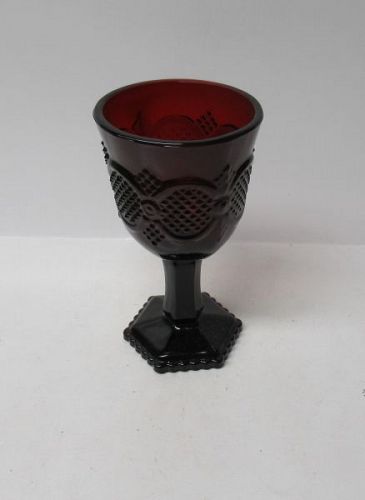 Avon Ruby Red 1876 CAPE COD 5 1/4 Inch CLARET WINE GOBLET