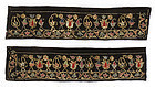 Two Indo Persian Embroidered Velvet Panels w. Sequins