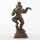 Antique Indian Miniature Bronze Figurine of Balakrishna, 18th/19th C.