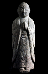 Figural Granite Jizo Bosatsu Bodhisattva Buddha Edo 18c