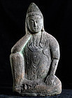 Stone Nyoirin Kannon Bosatsu Bodhisattva Jizo Edo 18 c.