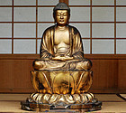 Gilt-Wood Shaka Nyorai Buddha Edo 17 c.