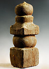 Stone Gorinto 5-Tiered Stupa Pagoda Muromachi/Momoyama 16 c.