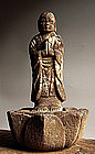 Stone Jizo Bosatsu bodhisattva Buddha Edo 18 c.