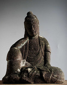 Stone Nyoirin Kannon Bosatsu bodhisattva Buddha Edo