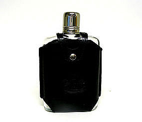 Black Leather And Stainless Steel Flask