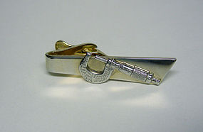 Vintage Gold Plated Caliper-form Tie Clip