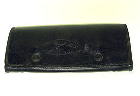 Vintage Fly Fishing Leather Wallet With flies