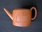 An 18th c Staffordshire redware teapot by Thomas Barker