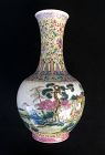 The eight horses of Wang Mu, Chinese vase, probably Republic