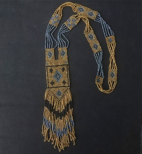 Seed beaded flapper necklace / sautoir, 1920’s
