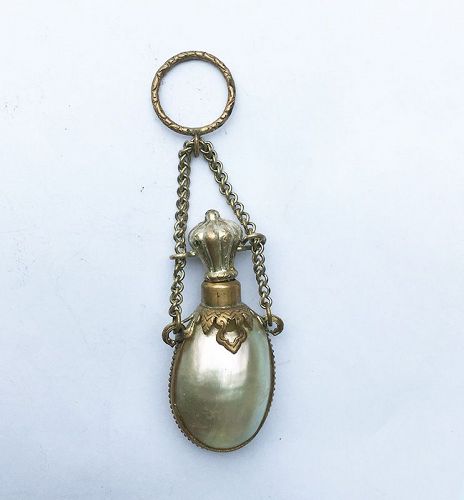 French chatelaine MOP scent bottle