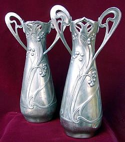 Elegant Art Nouveau vases.