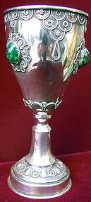 Jewish Sacramental Silver Goblet.