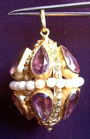 Gorgeous Amethysts & Pearls Pendant
