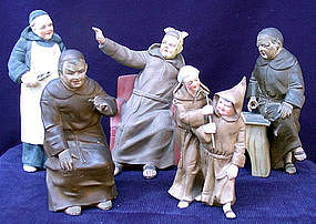 FOR COLLECTOR'S: Wonderful Porcelain Monks