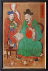A Very/Fine Buddhist Painting “A Judge of the Hell”-19th C.