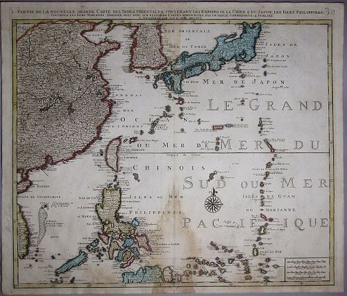 A Very Rare (大韓海峽) Map of Korea with “Sea of Coree”-18th C.