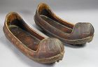 A Very Fine/Rare Pair of Korean Antique Leather Shoes (진신/유혜(油鞋)