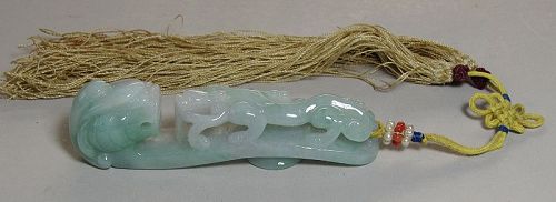 A Fine Chinese Celadon Jade Figure/Zodiac Dragon-late 19th C.