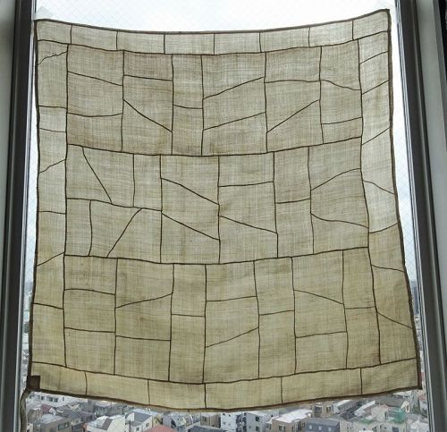 Korean Antique Textile Pojagi Chogappo Made of Hemp Fragments