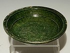 Chinese Green Glaze Han Dynasty Earthenware Deep Dish