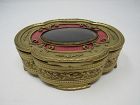 Antique French Footed Bronze Dore Jewelry Trinket Box
