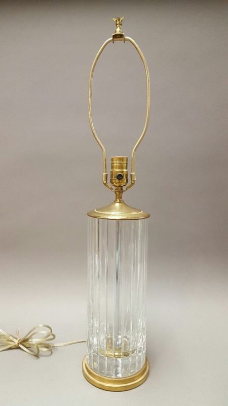 meten Mathis straf Mid-Century Baccarat Crystal Table Lamp with Brass Fittings (item #1402506)