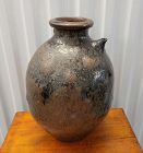 18th C French pottery terracotta walnut oil jug jar