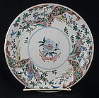17th C Imari Plate with Pomegranate and Cranes