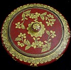 Red and Yellow Cloisonne Chinese Candy Box