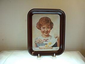 Norman Rockwell 1st Ed 1975 The Butter Girl  Tray