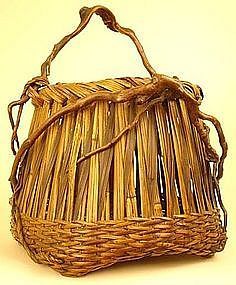 Very Fine, Early Ikebana Basket with Richly Hued Patina