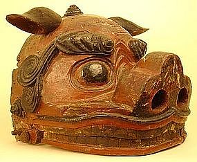 Very Rare Early 17th Century Japanese Lion Mask
