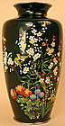 Fine Japanese Cloisonne Vase w/ Underglaze Foil Design