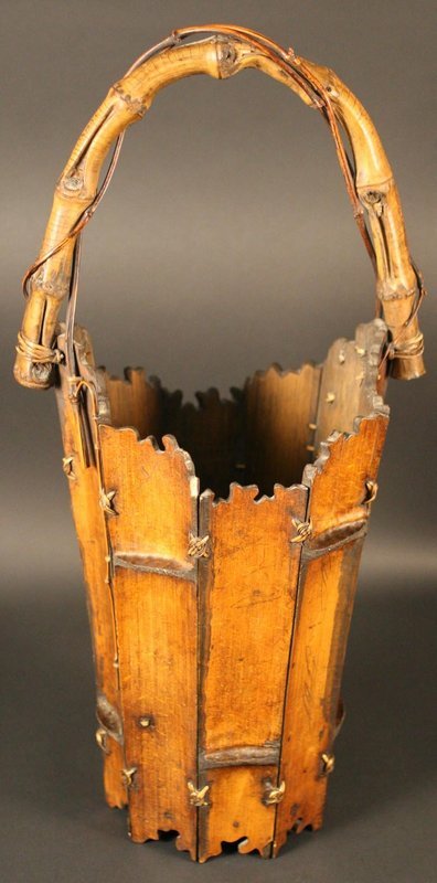Very Rare and Fine Antique Japanese Basket by Suiko